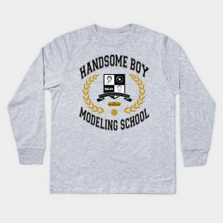 Handsome Boy Modeling School Kids Long Sleeve T-Shirt